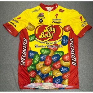 Jelly Belly Cycling Jersey XXL Aussie Specialized Mavic Red/Yellow Short Sleeve